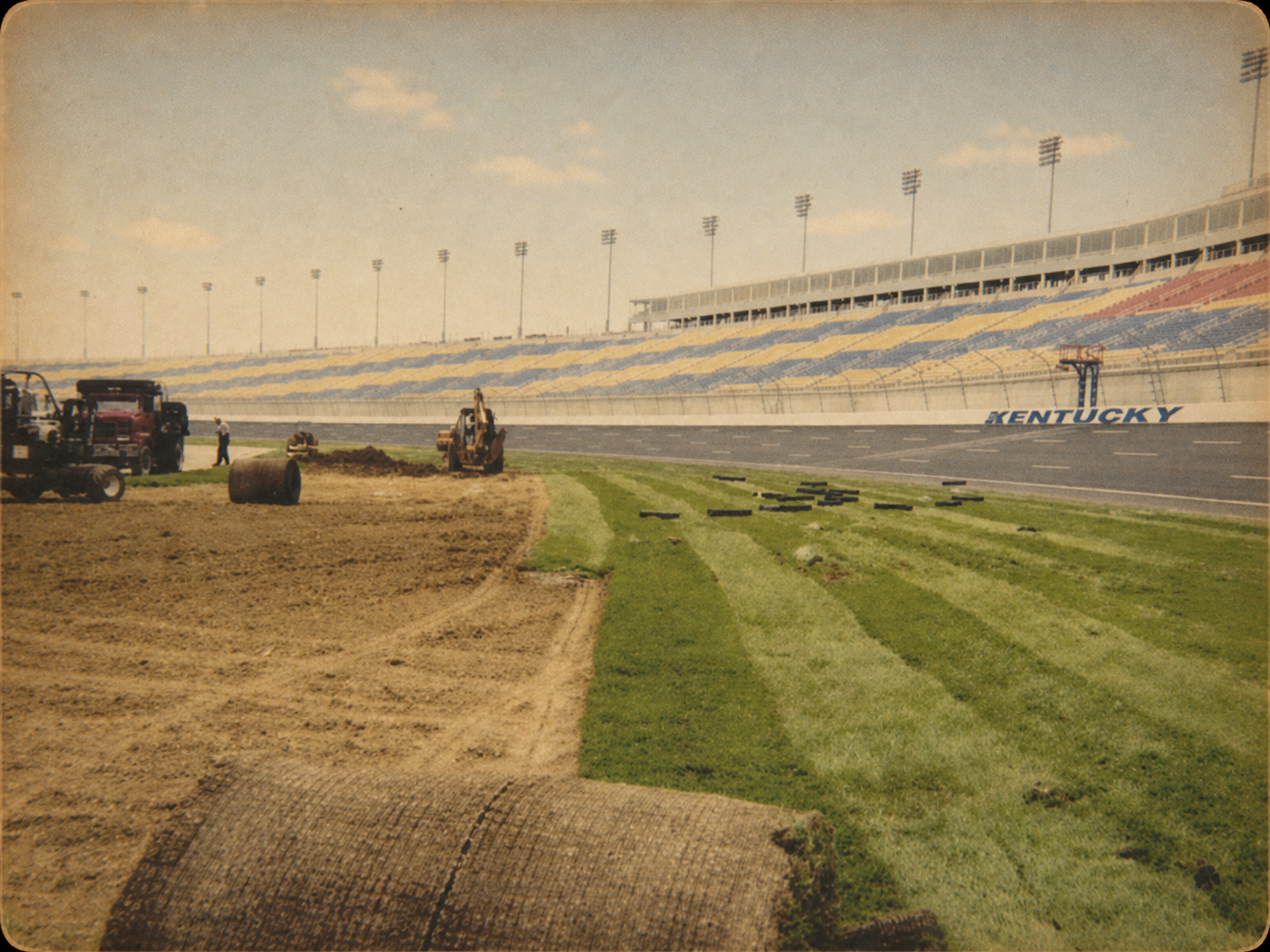 Motz Turf Farms installing turf at Kentucky Speedway